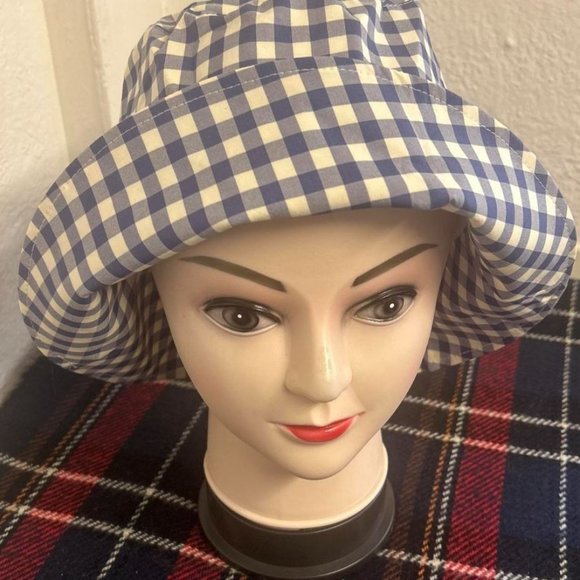 Blue and White Hat